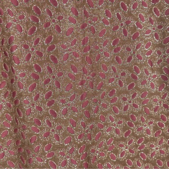 RED VALENTINO ROMANIA MADE Floral Lurex Jacquard Sleeveless Shift Dress Size 8 - Picture 11 of 15